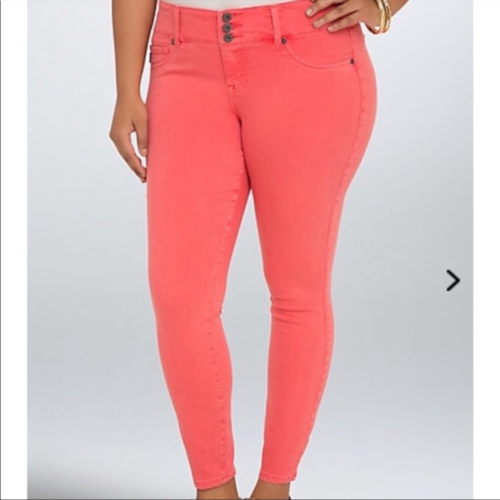 New coral jeggings
